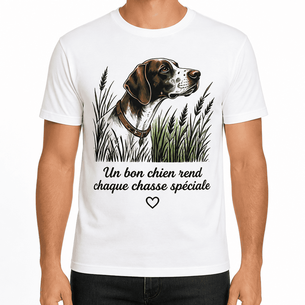 T-shirt chasseur – Un bon chien rend chaque chasse spéciale