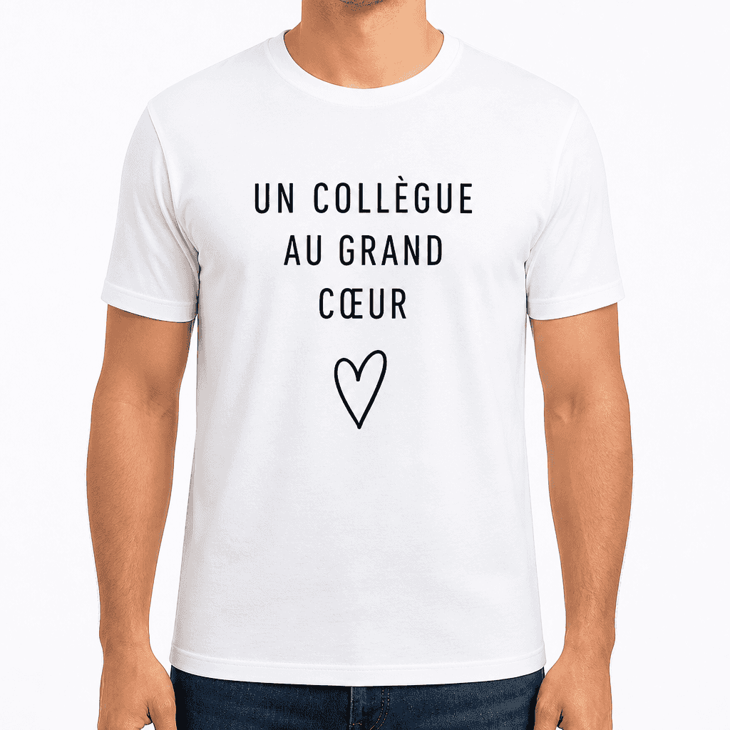T-shirt pour collègue – UN COLLÈGUE AU GRAND CŒUR