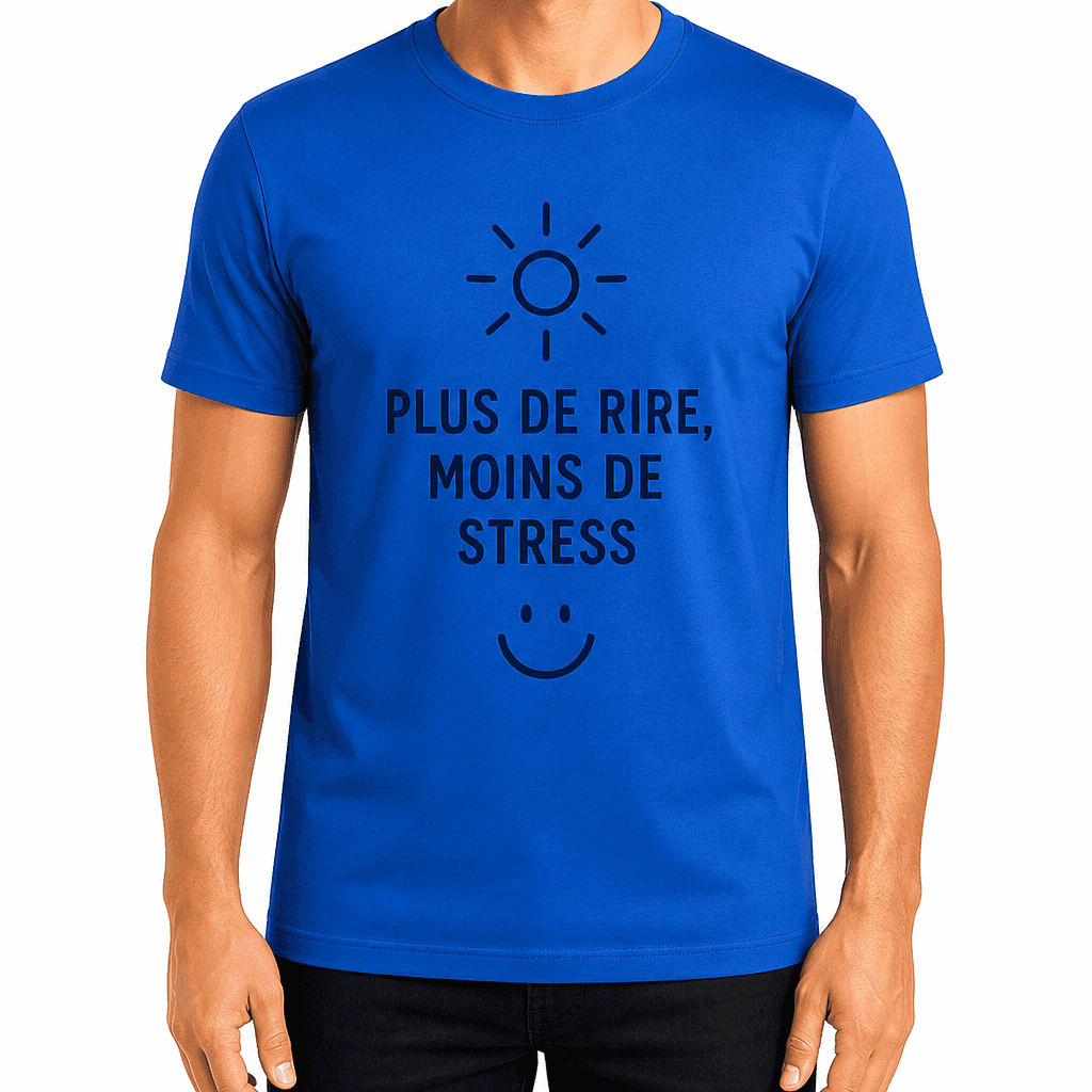 T-shirt pour collègue – PLUS DE RIRE, MOINS DE STRESS