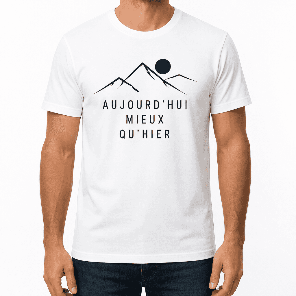T-shirt pour collègue – AUJOURD'HUI MIEUX QU'HIER