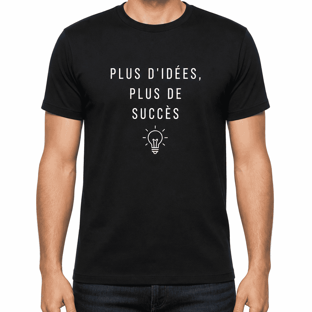 T-shirt pour collègue – PLUS D'IDÉES, PLUS DE SUCCÈS
