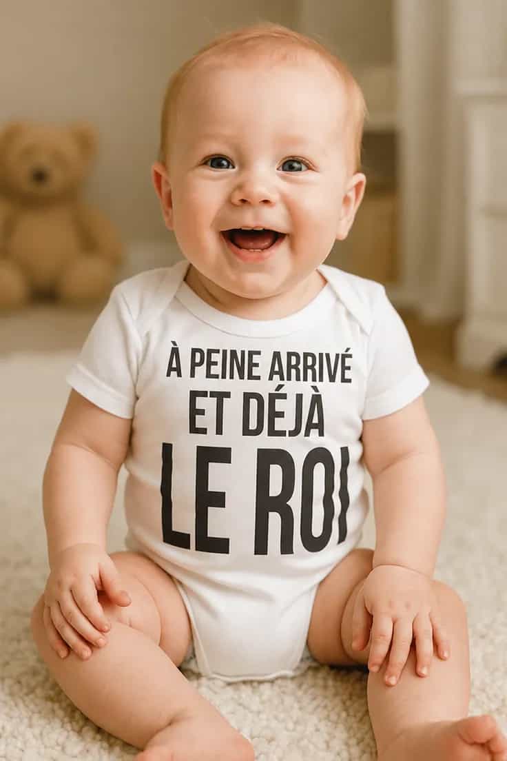 Body bébé Déjà le roi – À PEINE ARRIVÉ ET DÉJÀ