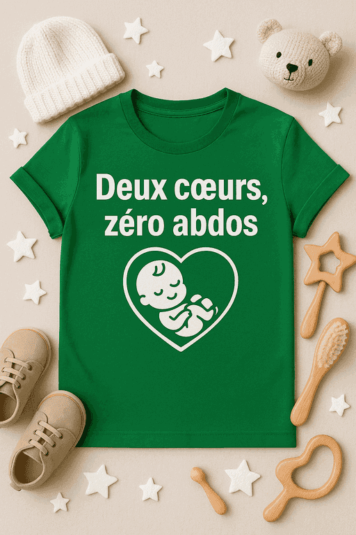T-shirt Deux cœurs, zéro abdos