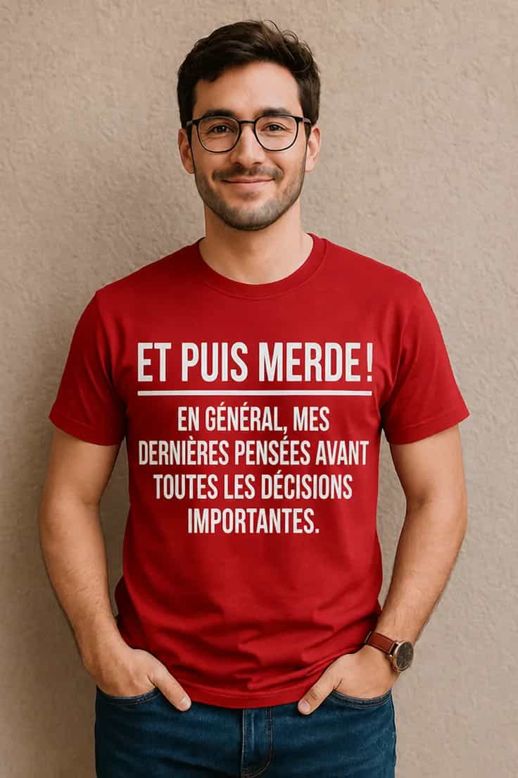 T-shirt humoristique Et puis merde – ET PUIS MERDE !