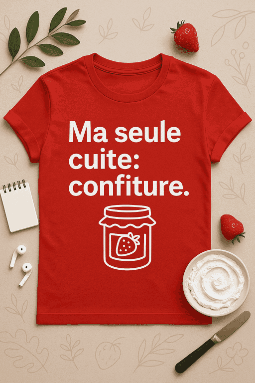 T-shirt Ma seule cuite : confiture