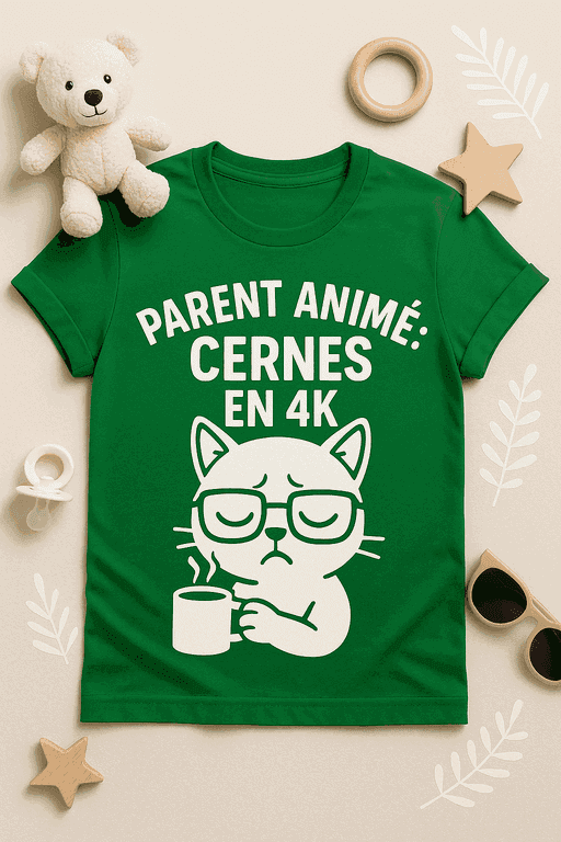 T-shirt Parent Animé : Cernes en 4K
