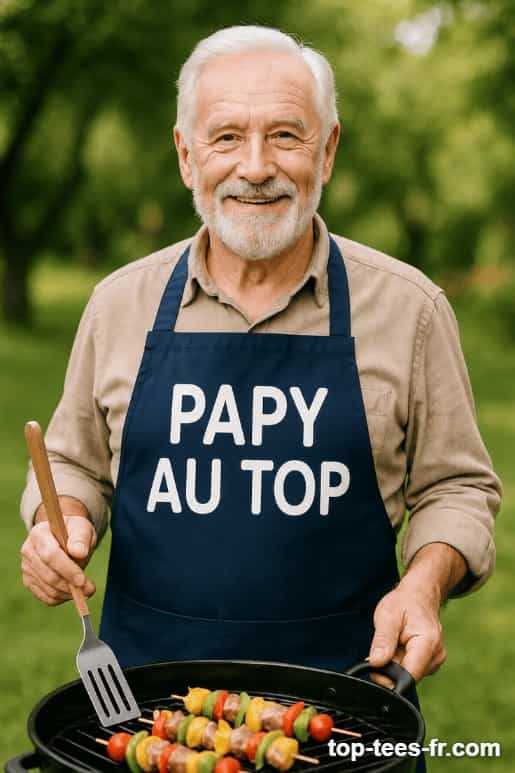 Tablier humoristique papy au top