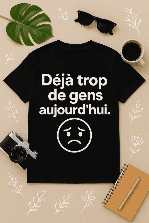 T-shirt "Déjà trop de gens aujourd’hui"