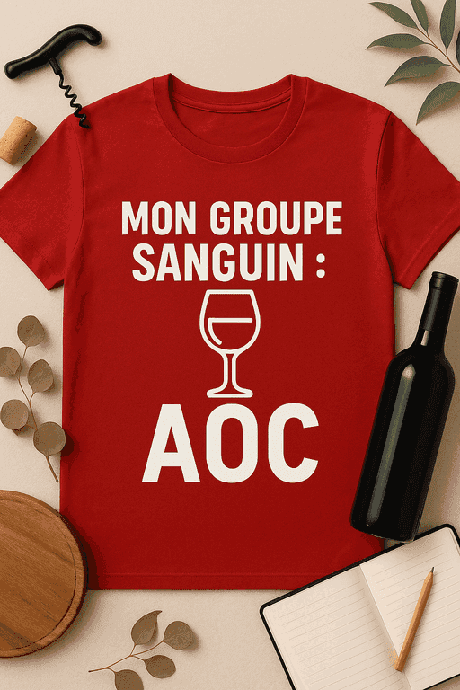 T-shirt Mon groupe sanguin: AOC