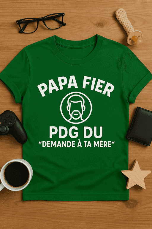 T-shirt Papa Fier — PDG du Demande à ta mère