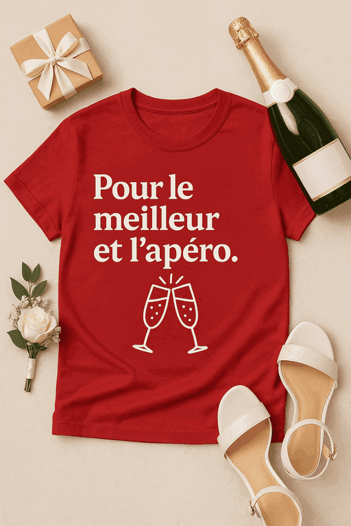 T-shirt Pour le meilleur et l’apéro