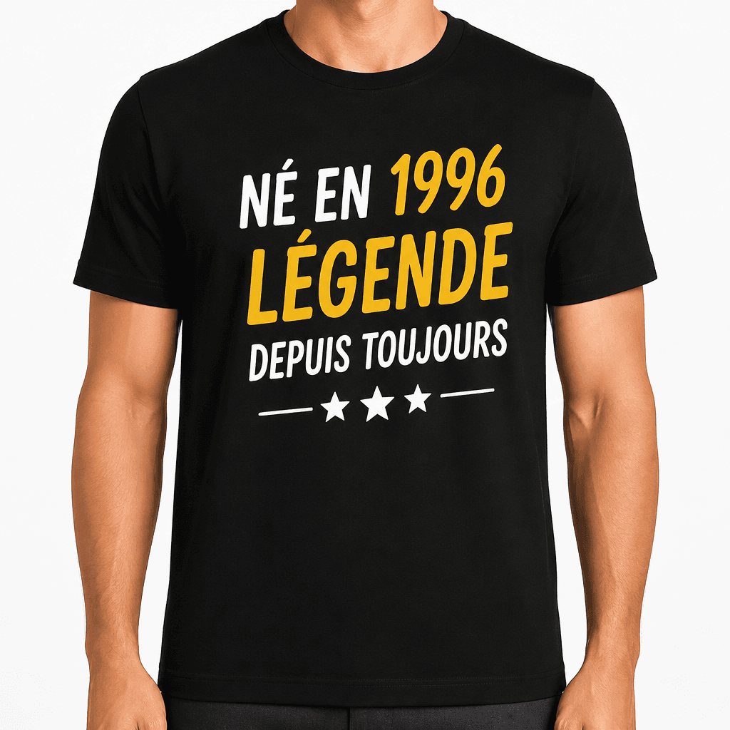 T-shirt 30 ans – Né en 1996 légende depuis toujours