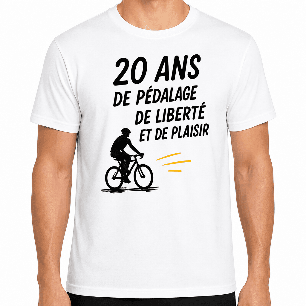 T-shirt 20 ans – 20 ans de pédalage de liberté et de plaisir
