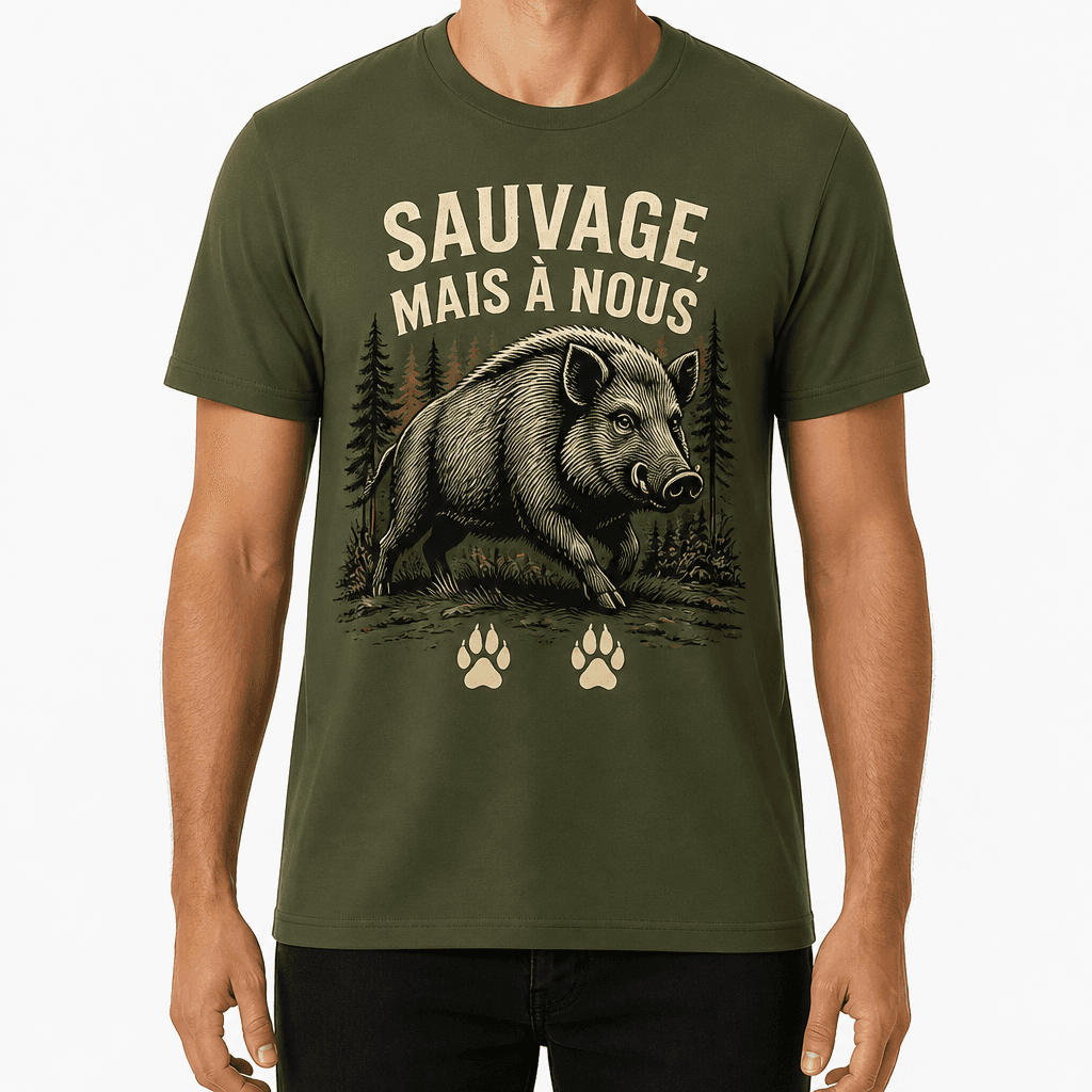 T-shirt chasseur – Sauvage, mais à nous