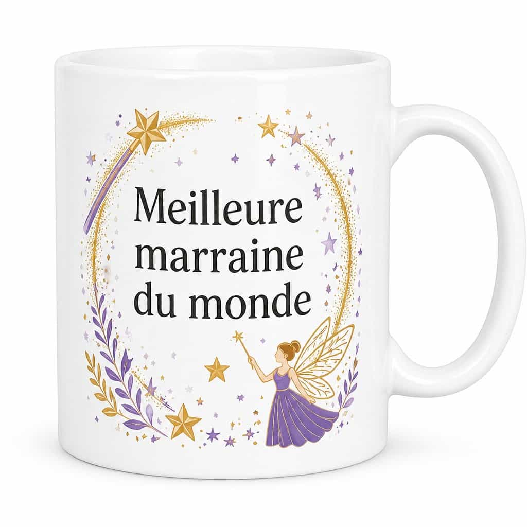 Mug marraine personnalisĂ© â Meilleure marraine du monde