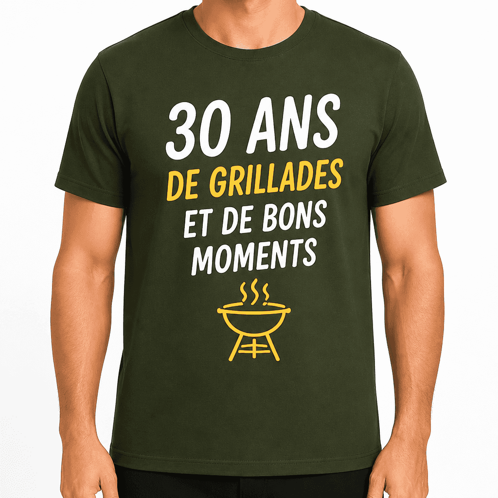 T-shirt 30 ans â 30 ans de grillades et de bons moments