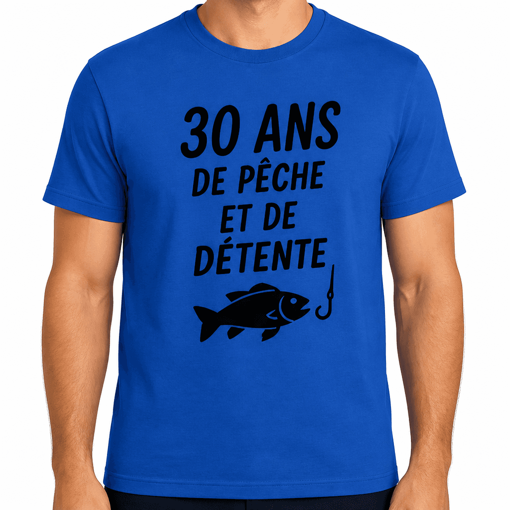 T-shirt 30 ans – 30 ans de pêche et de détente