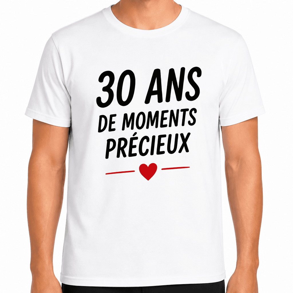 T-shirt 30 ans – 30 ans de moments précieux