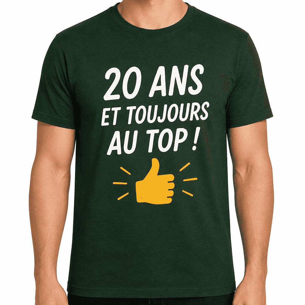T-shirt 20 ans â 20 ans et toujours au top !