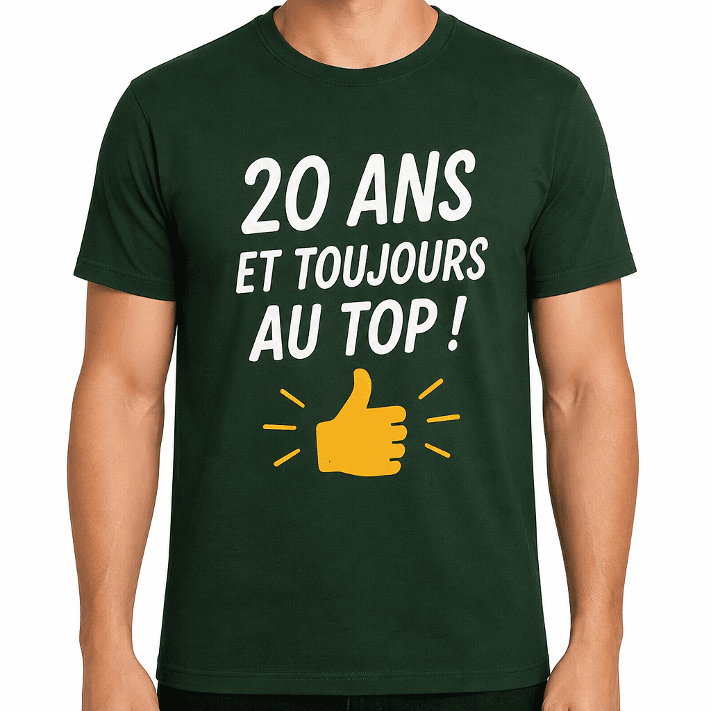 T-shirt 20 ans – 20 ans et toujours au top !