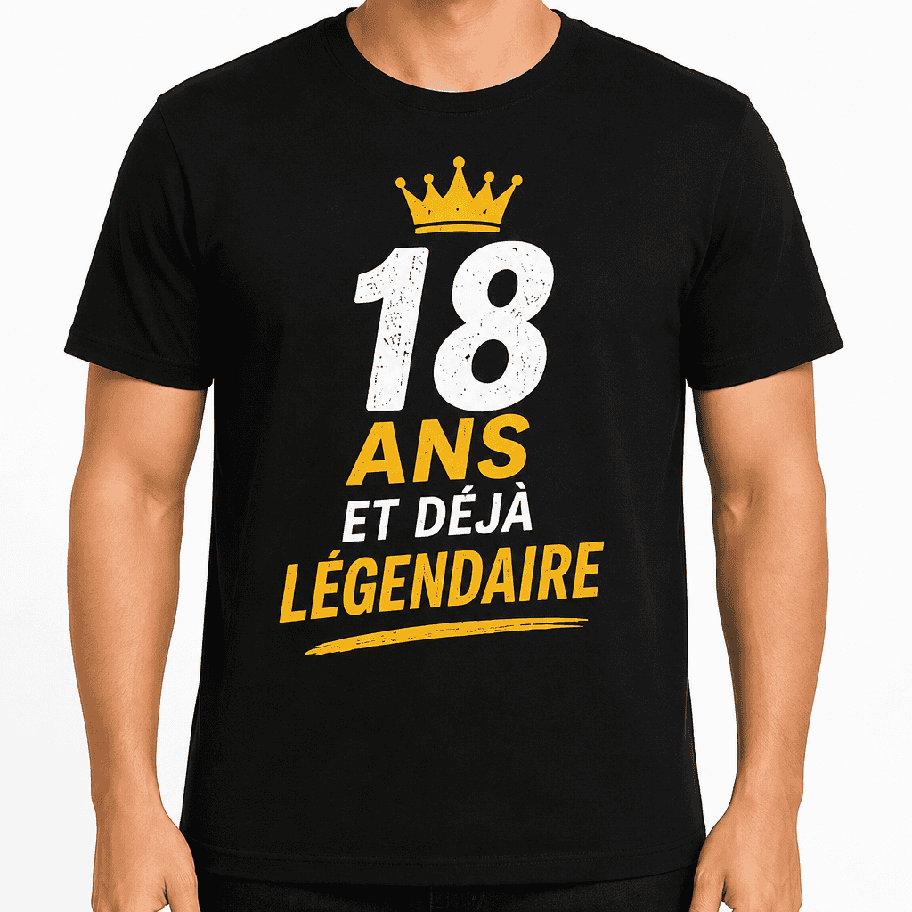 T-shirt 18 ans â 18 ans et dĂ©jĂ lĂ©gendaire