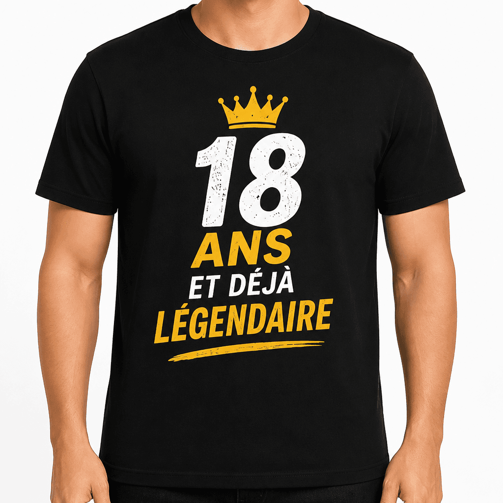 T-shirt 18 ans – 18 ans et déjà légendaire