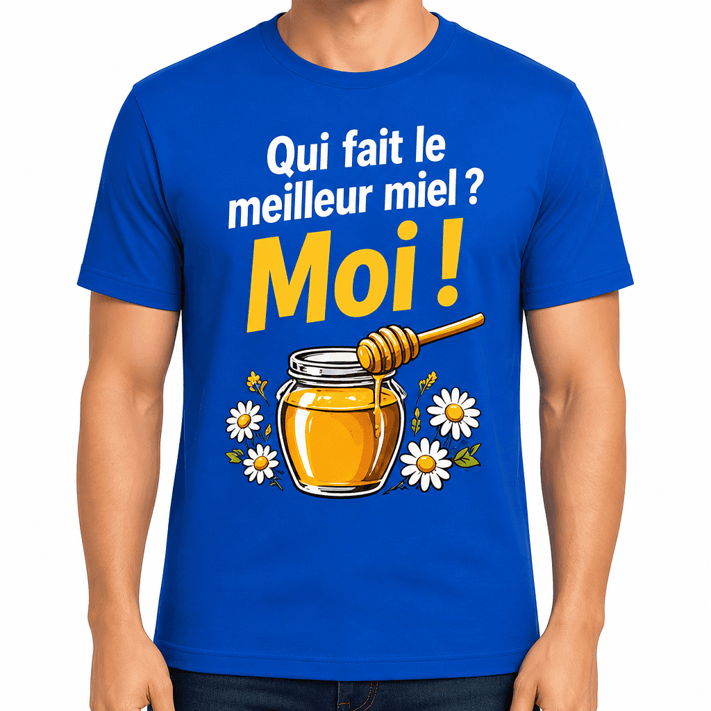 T-shirt apiculteur – Qui fait le meilleur miel ? Moi !