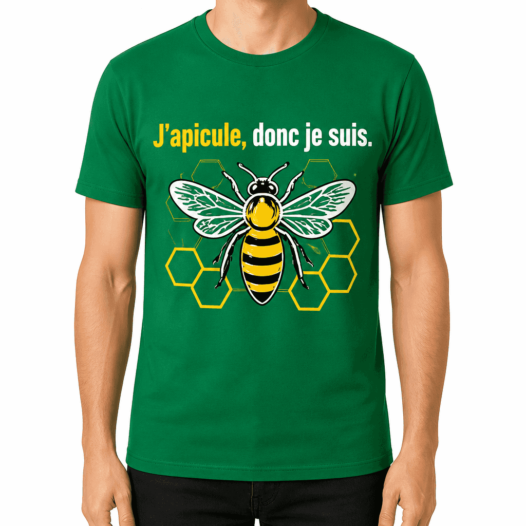 T-shirt apiculteur – J'apicule, donc je suis.