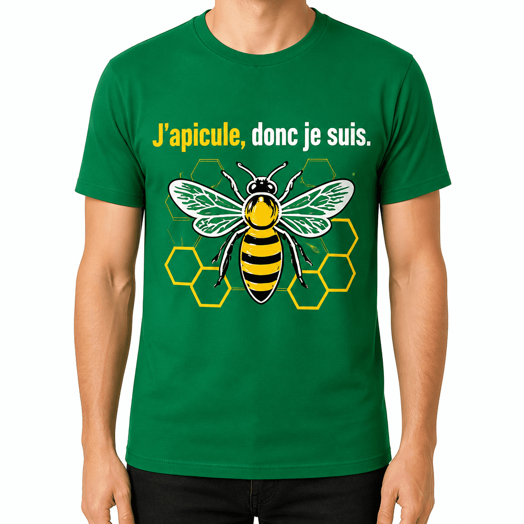 T-shirt apiculteur – J'apicule, donc je suis.