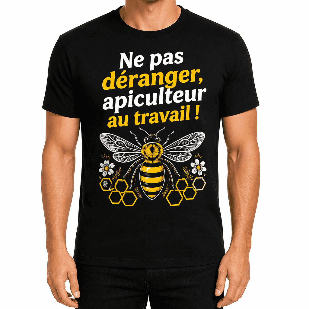 T-shirt apiculteur – Ne pas déranger, apiculteur au travail !