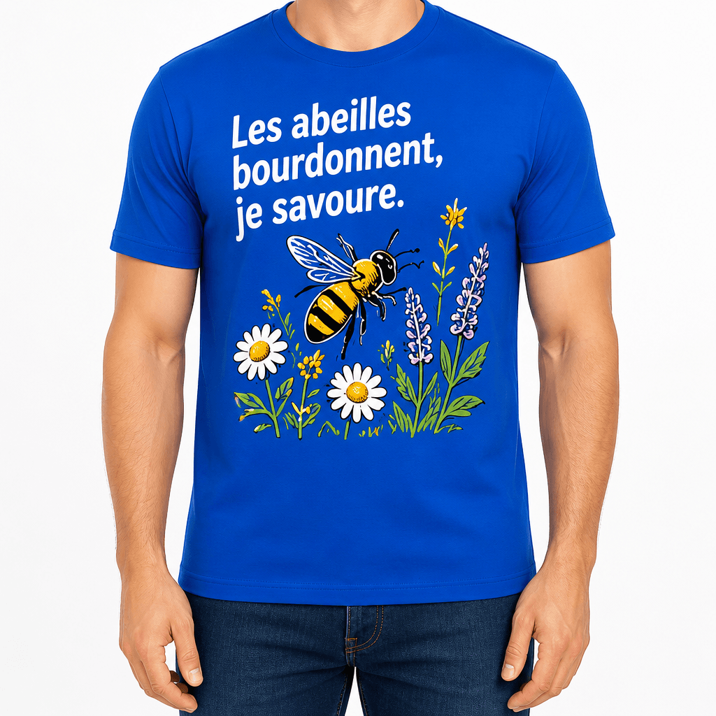 T-shirt apiculteur – Les abeilles bourdonnent, je savoure.