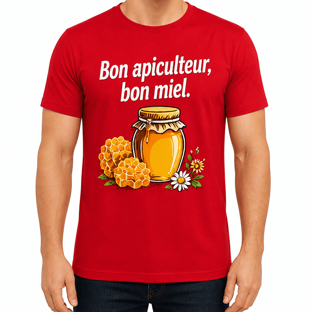 T-shirt apiculteur – Bon apiculteur, bon miel.