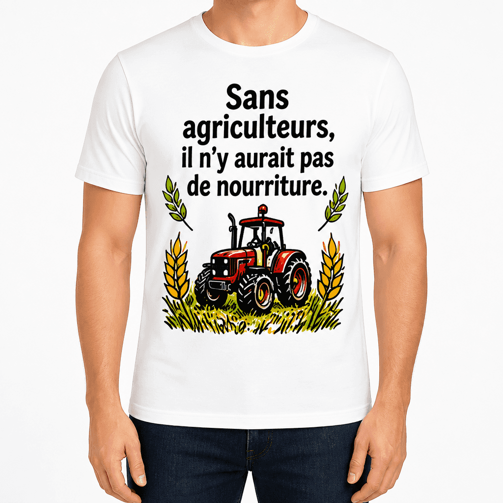 T-shirt agriculteur – Sans agriculteurs, il n'y aurait pas de nourriture.