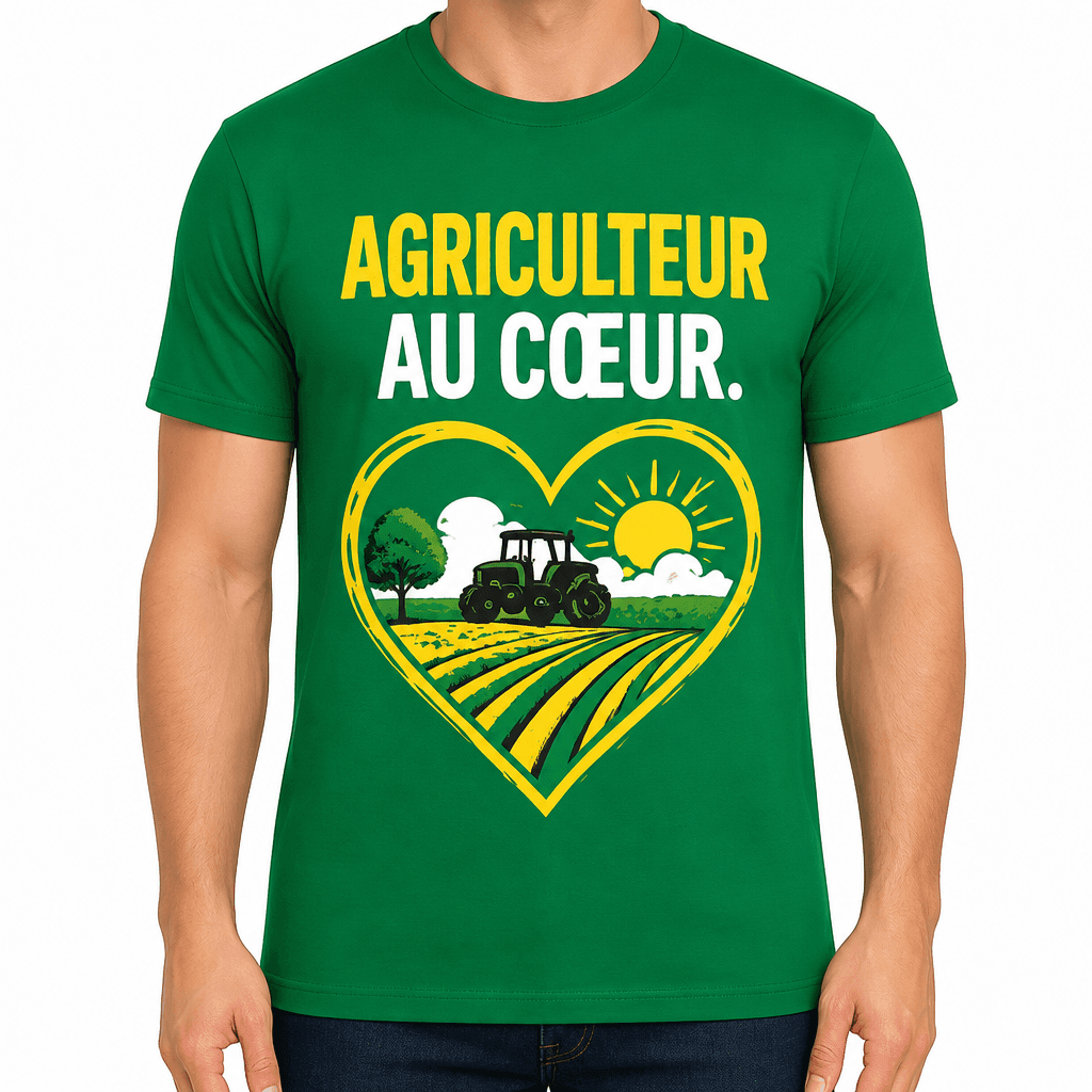 T-shirt agriculteur – AGRICULTEUR AU CŒUR.