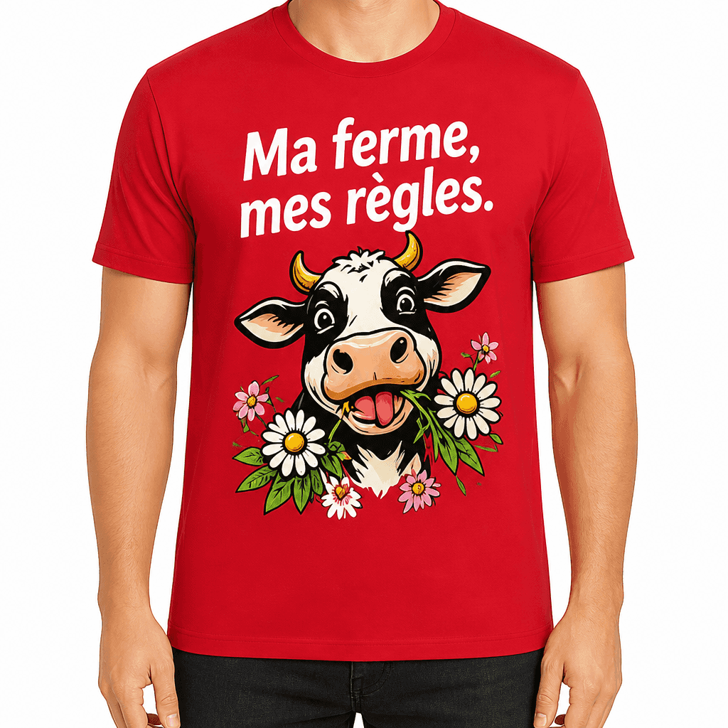 T-shirt agriculteur – Ma ferme, mes règles.