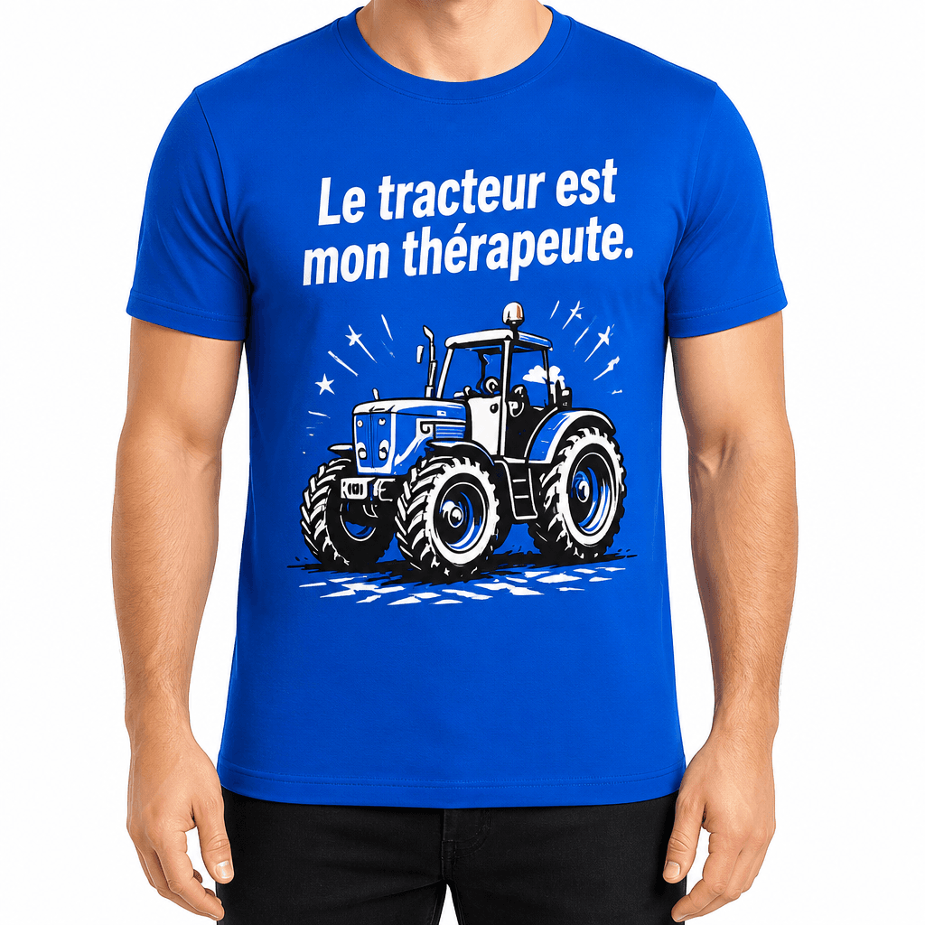 T-shirt agriculteur – Le tracteur est mon thérapeute.