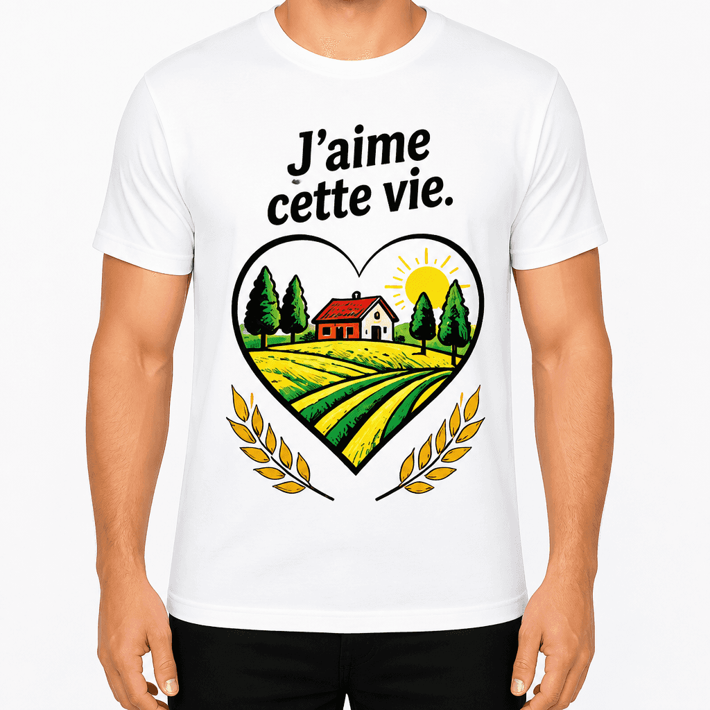T-shirt agriculteur – J'aime cette vie.