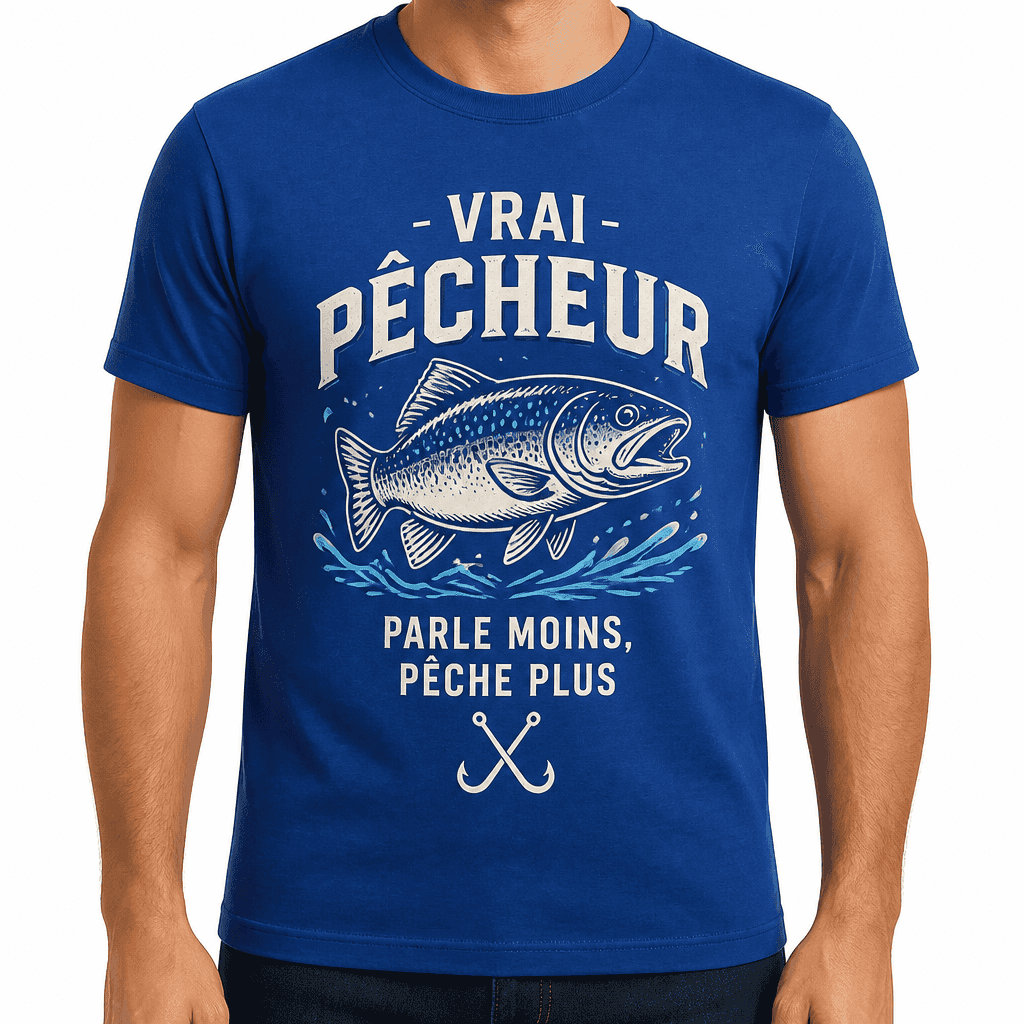 T-shirt de pêcheur – VRAI PÊCHEUR