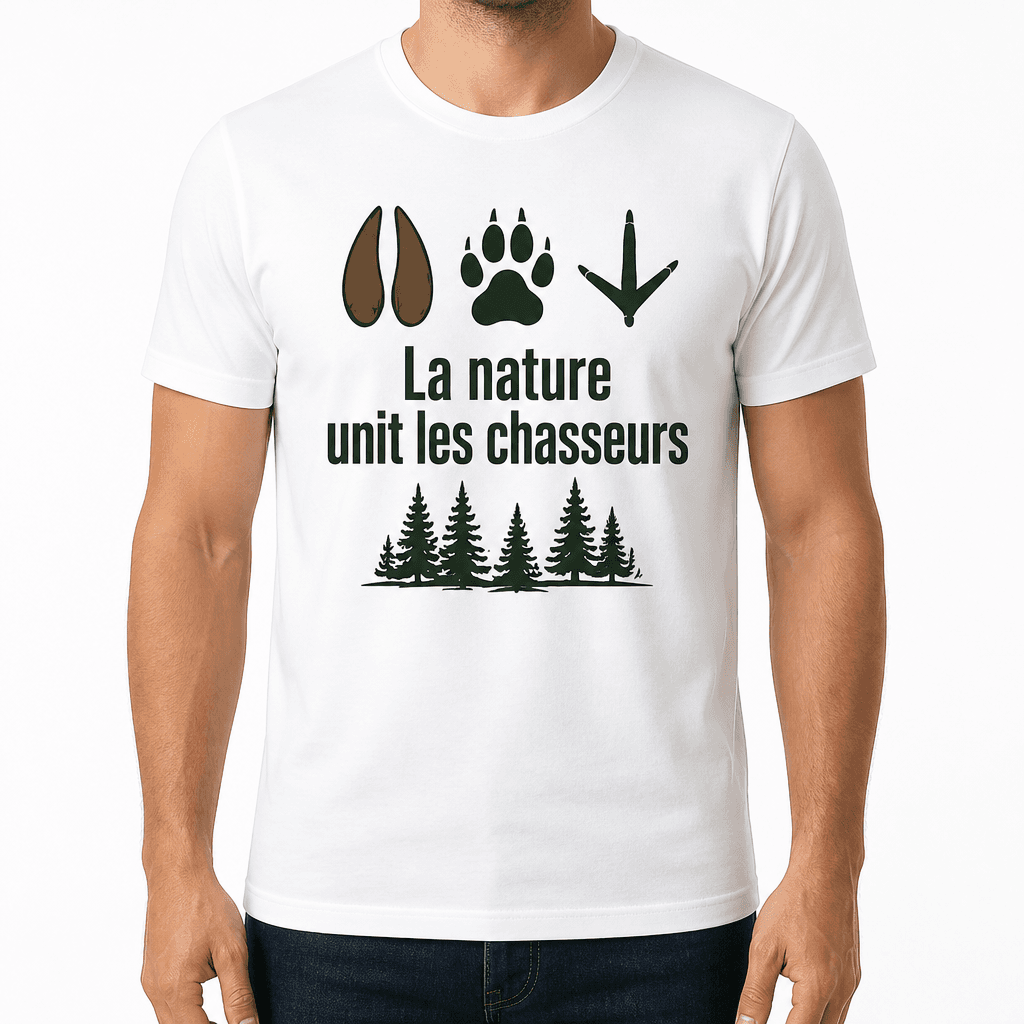 T-shirt chasseur – La nature unit les chasseurs