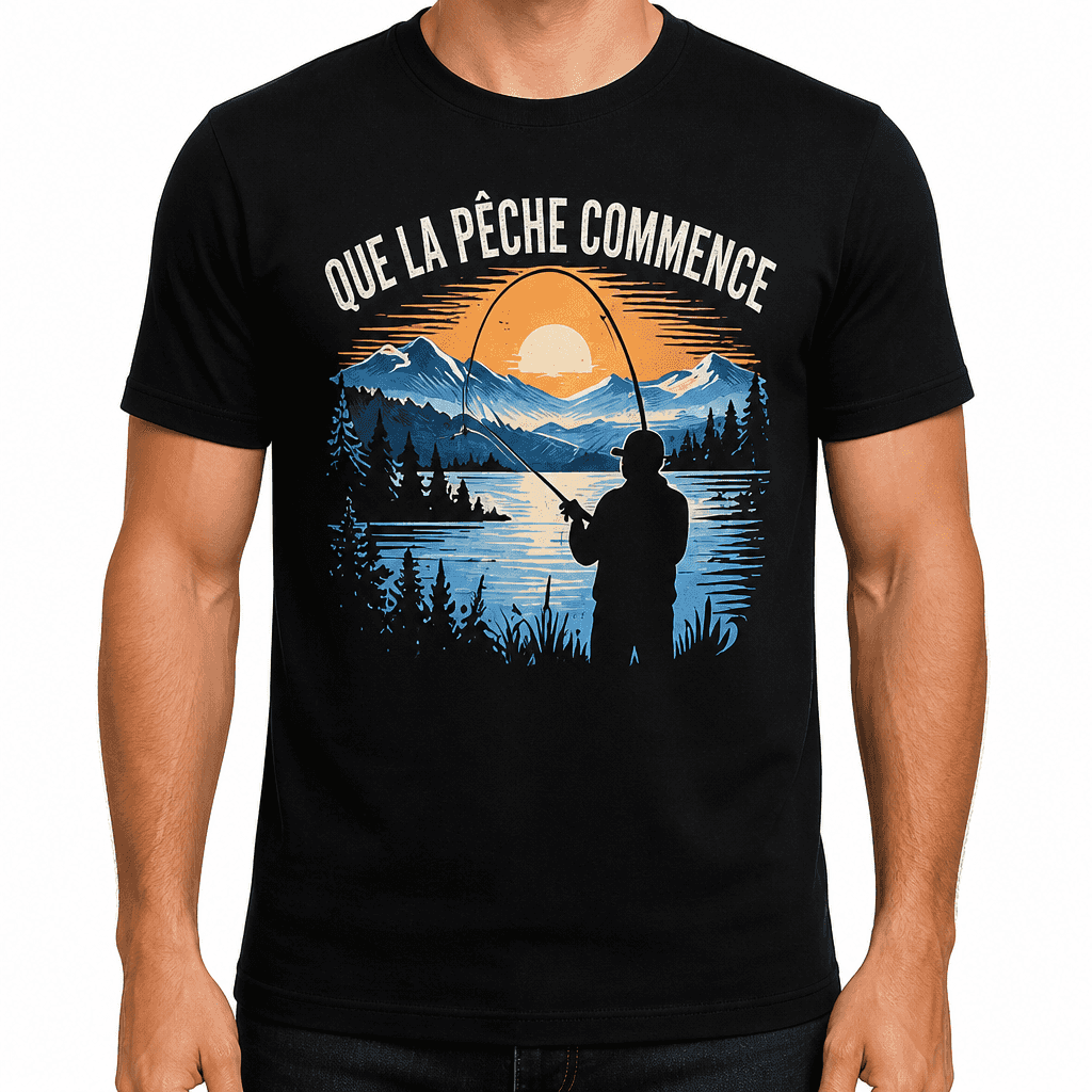 T-shirt de pêcheur – QUE LA PÊCHE COMMENCE