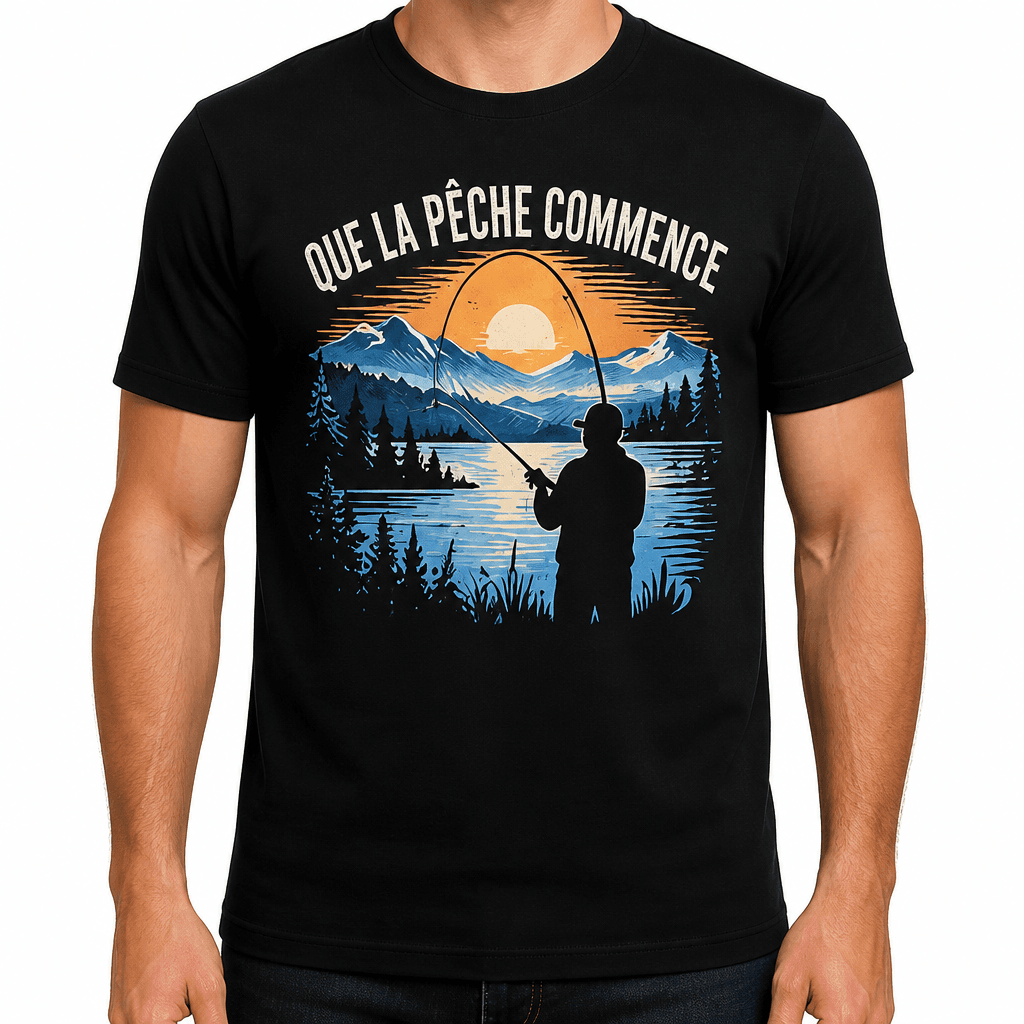 T-shirt de pêcheur – QUE LA PÊCHE COMMENCE