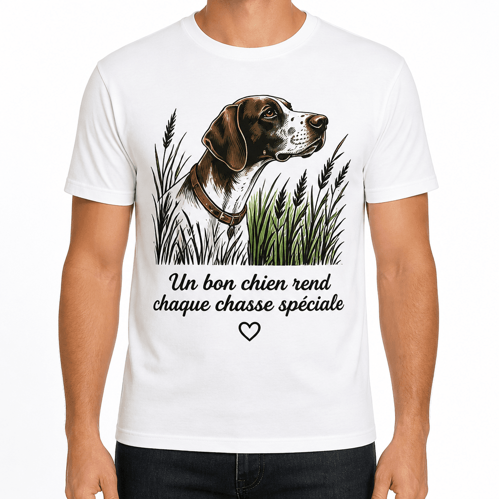 T-shirt chasseur – Un bon chien rend chaque chasse spéciale