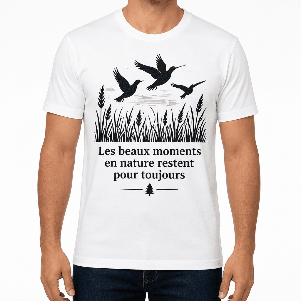 T-shirt chasseur – Les beaux moments en nature restent pour toujours