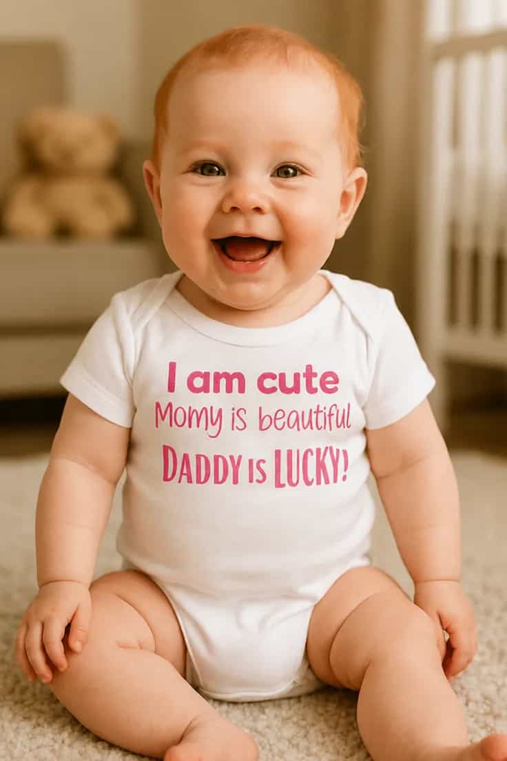 Body bébé Bébé trop mignon - I am cute Momy is beaut