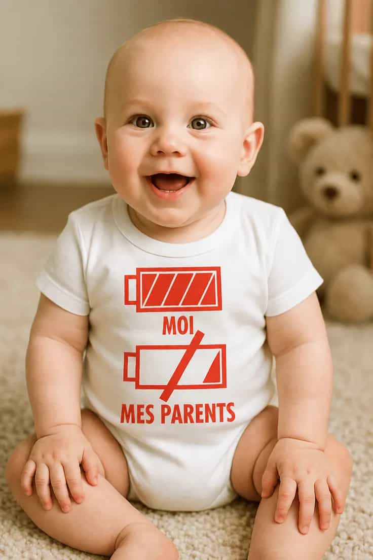 Body bébé Batterie parents épuisés - MOI MES PARENTS