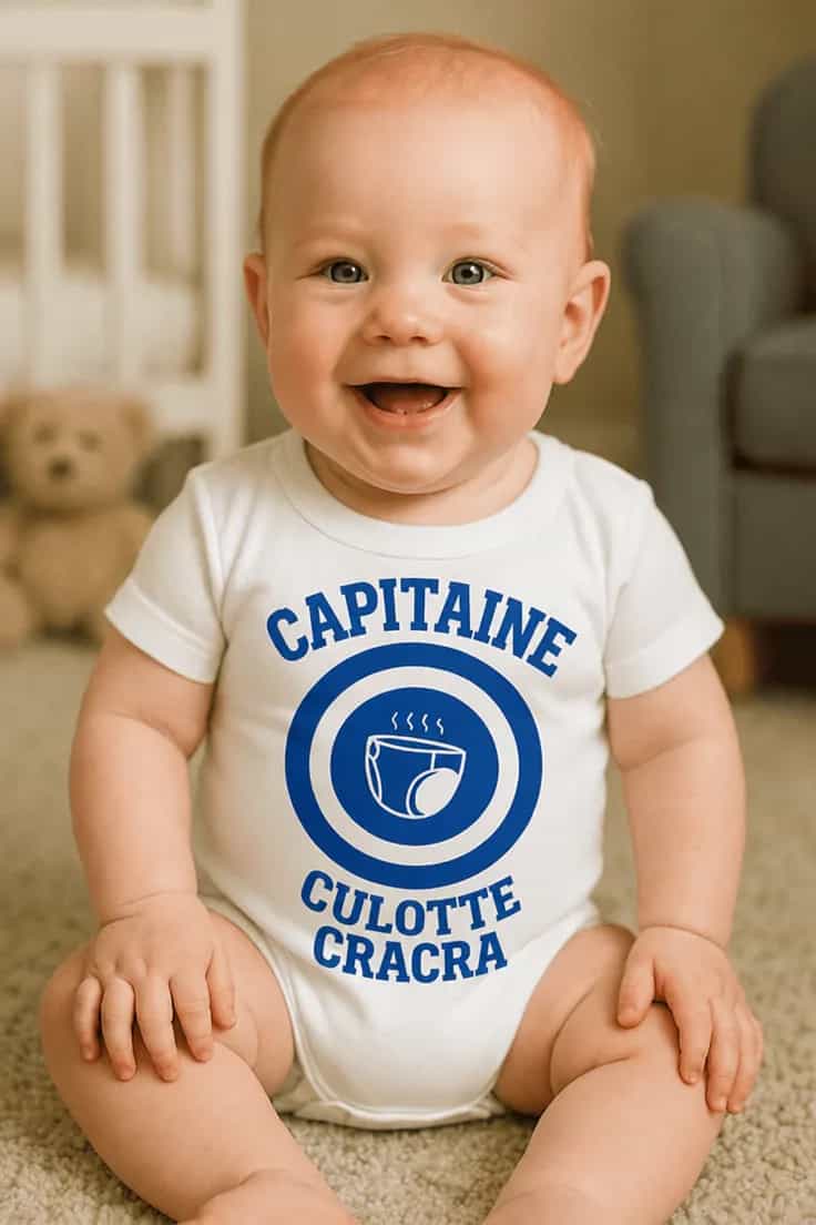 Body bébé Capitaine culotte cracra CAPITAINE CULOTTE