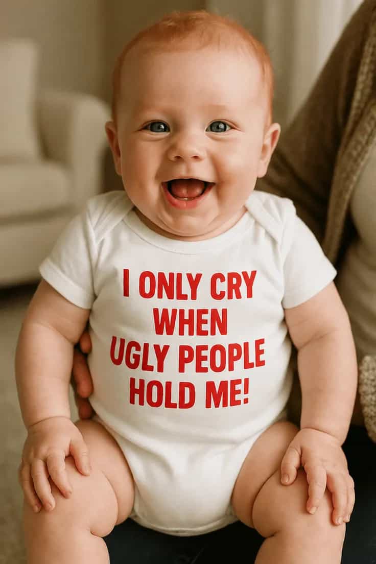 Body bébé Je pleure seulement - I ONLY CRY WHEN UGLY