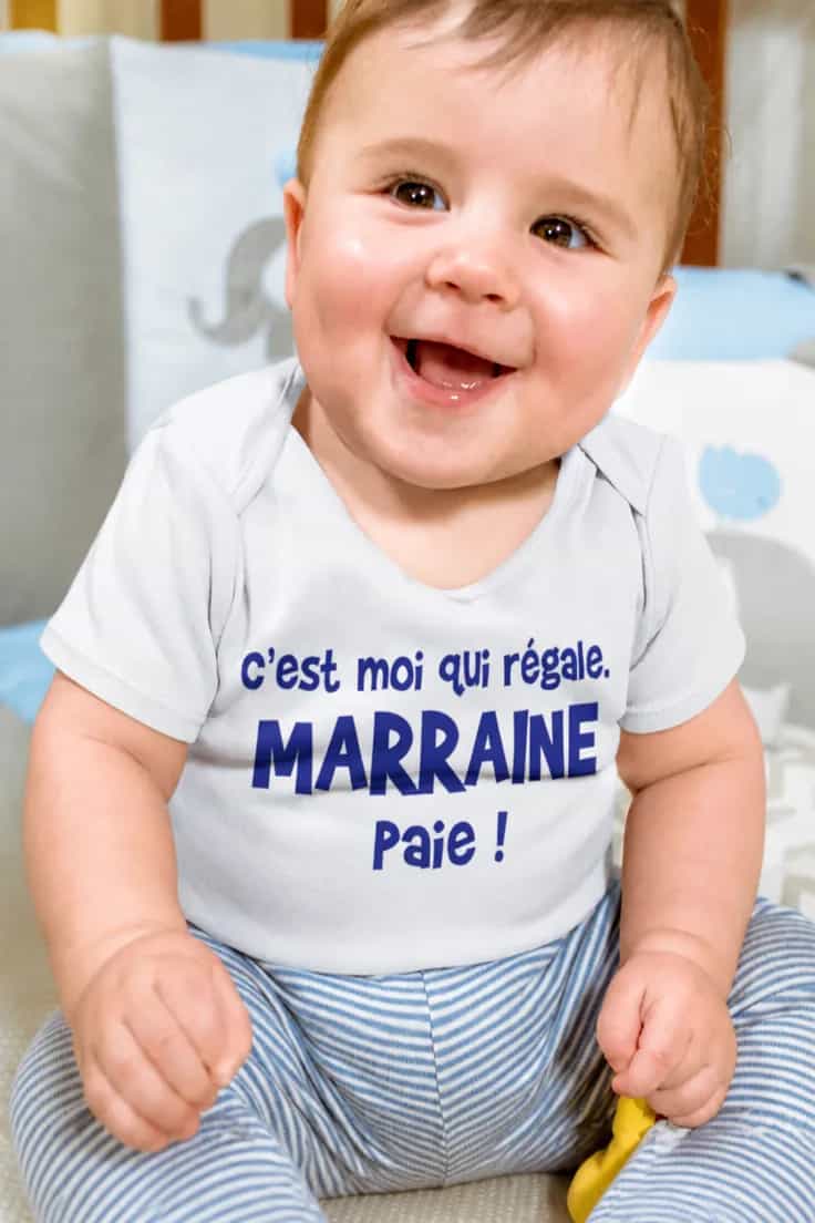 Body bébé Marraine paie – C'est moi qui régale.
