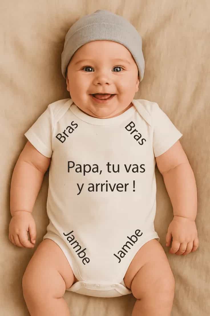 Body bébé Papa tu vas y arriver
