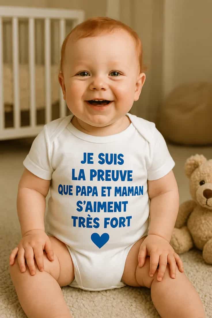 Body bébé preuve que papa aime maman – JE SUIS